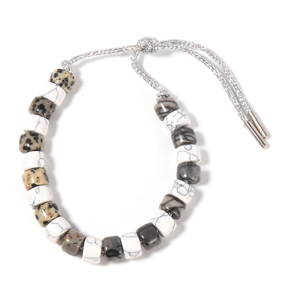 Howlite ο φυσικός Stone και κλασικό ύφος βραχιολιών χαντρών Forte κηλίδων για καθημερινά