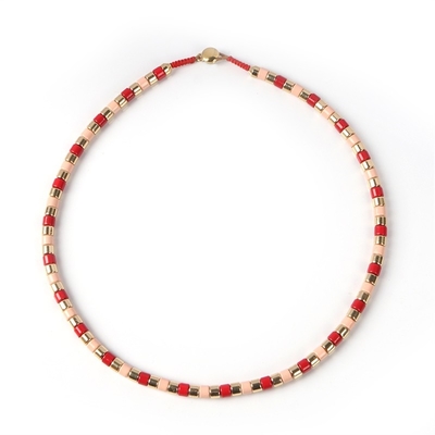 Κυρία Tile Enamel Bead με χάντρες Necklace, χειροποίητο περιδέραιο κολάρων σμάλτων