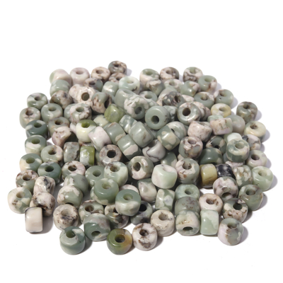100 σχέδια τρυπών DIY χαντρών 6*8mm*2.0 Forte πολύτιμων λίθων χρωμάτων με το σχοινί