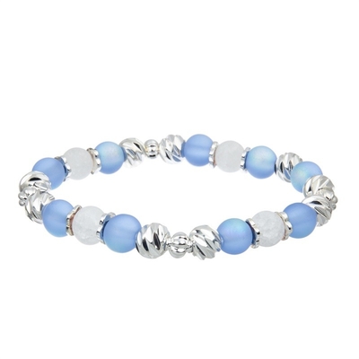 Boho κοριτσιών Stackable βραχιόλι καθορισμένο Bule δέρματος ύφους χειροποίητο για το δώρο επετείου