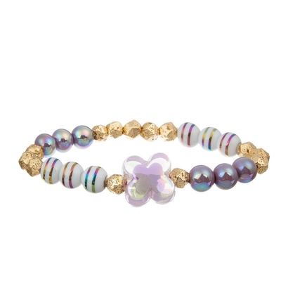 Το πολυστρωματικό Lavender Sparkly λουλούδι διακοσμεί τις διευθετήσιμες εύνοιες κόμματος δώρων γενεθλίων με χάντρες